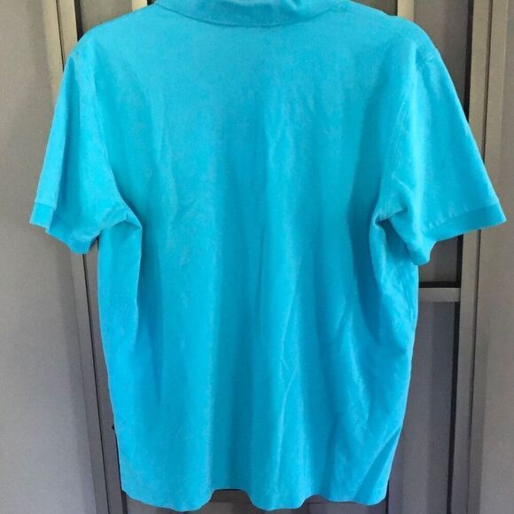 BOSS Hugo Boss Pima cotton Turquoise polo shirt, size, M - Picture 4 of 4